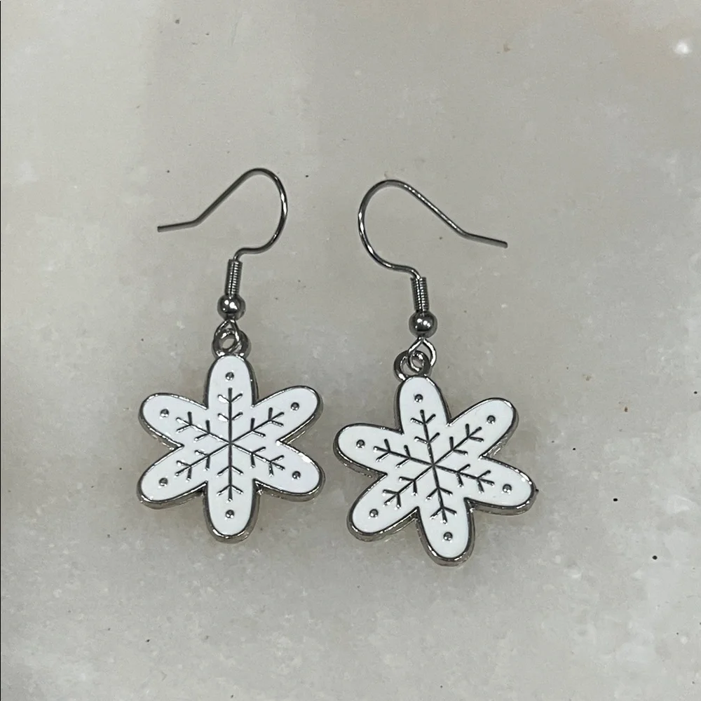 Snowflake Dangle Earrings